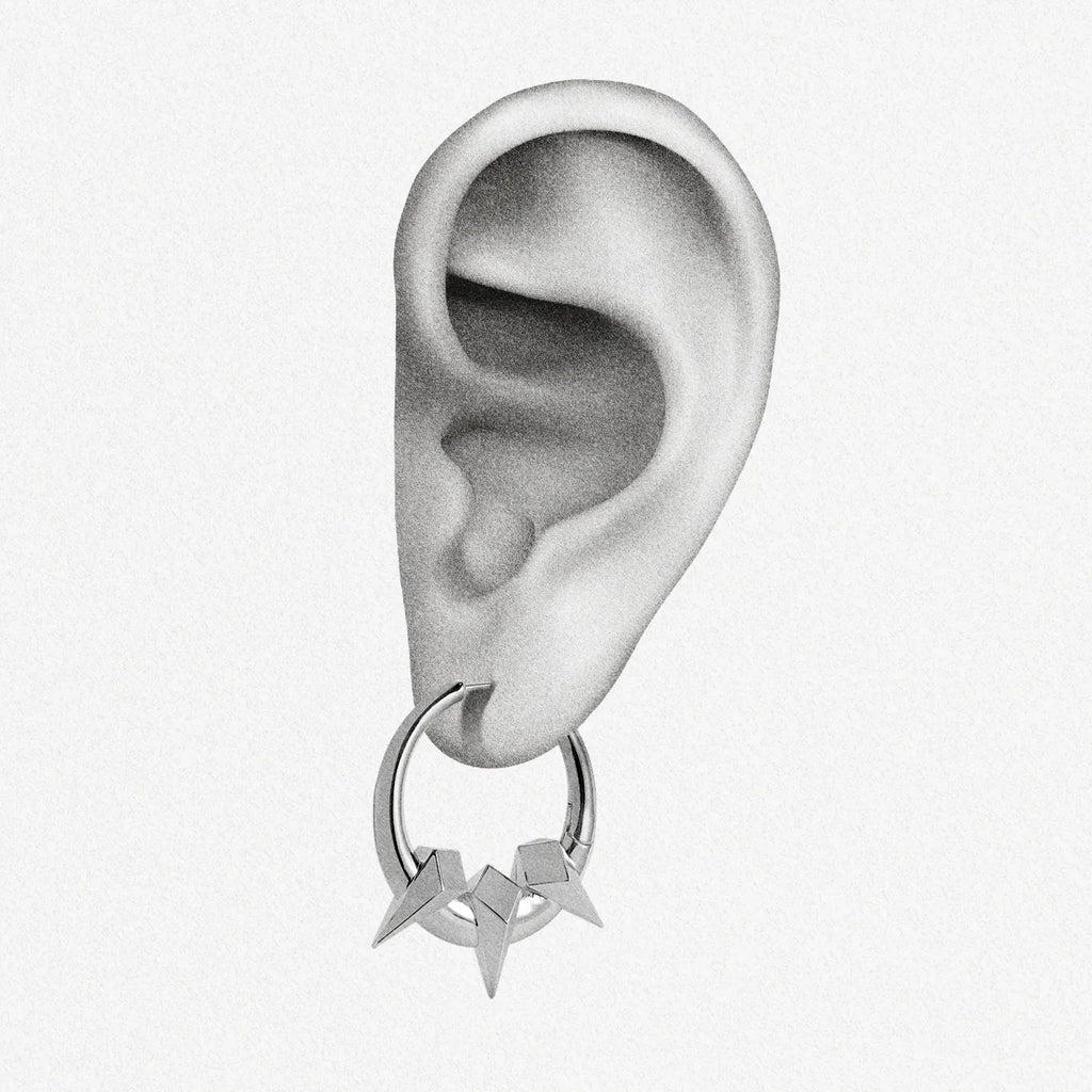 TRI-SPIKE CREST EARRINGS